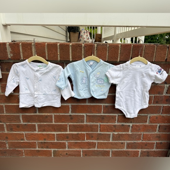 Baby Lot Bundle of 3 Vintage 90s Y2K Cardigan Carter’s Dog Size 0-3 Months - Picture 1 of 8